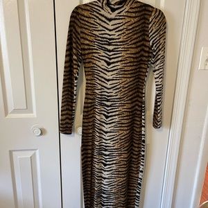 Leopard midi dress